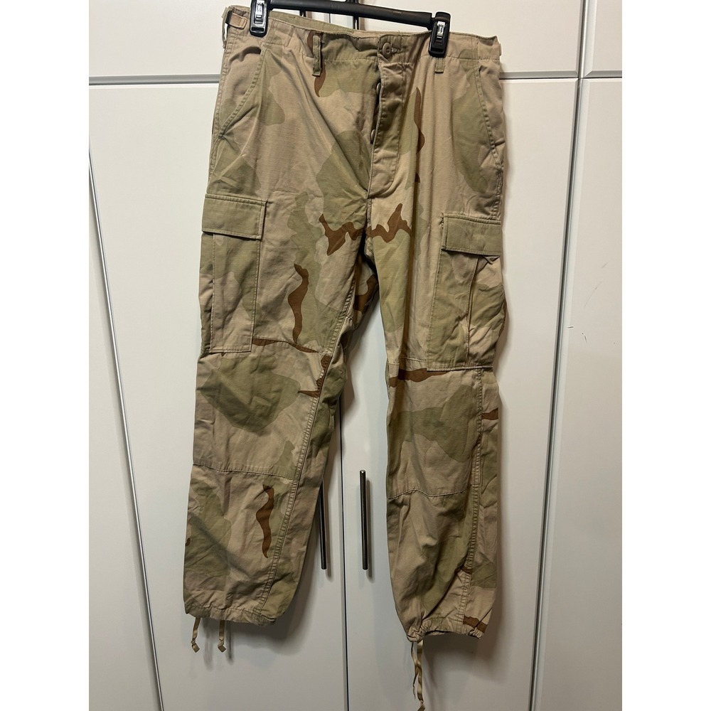 US Military 3 Color Desert Camo BDU Cargo Pants Ripstop Medium Regular 31-35